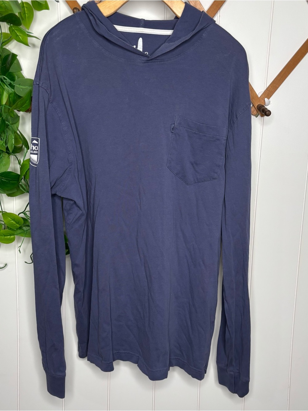Johnnie O Men's Navy Long-Sleeve Hoodie Pocket Tee
